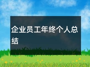 企業(yè)員工年終個(gè)人總結(jié)