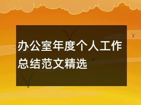 辦公室年度個(gè)人工作總結(jié)范文精選