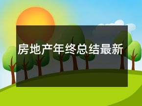 房地產(chǎn)年終總結(jié)最新