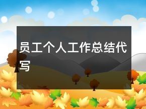 員工個(gè)人工作總結(jié)代寫
