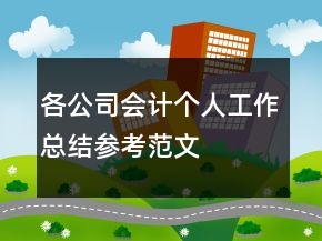各公司會計個人工作總結參考范文