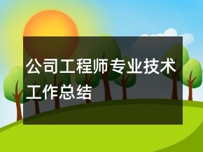 公司工程師專業(yè)技術(shù)工作總結(jié)