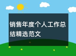 銷售年度個(gè)人工作總結(jié)精選范文