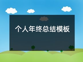 個人年終總結模板