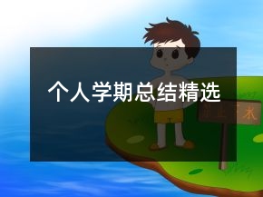 個(gè)人學(xué)期總結(jié)精選