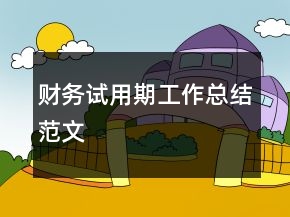 財務(wù)試用期工作總結(jié)范文