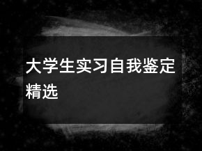 大學(xué)生實(shí)習(xí)自我鑒定精選