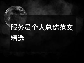 服務員個人總結范文精選