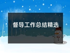 督導(dǎo)工作總結(jié)精選