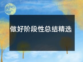 做好階段性總結精選
