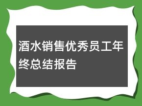 酒水銷售優(yōu)秀員工年終總結(jié)報告
