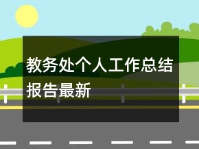 教務(wù)處個人工作總結(jié)報告最新