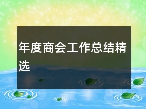 年度商會(huì)工作總結(jié)精選