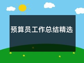 預(yù)算員工作總結(jié)精選