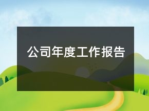 公司年度工作報告