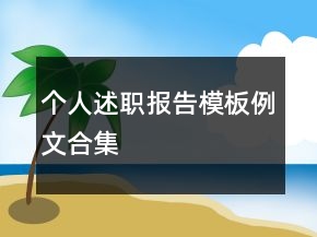 個人述職報告模板例文合集