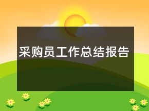 采購(gòu)員工作總結(jié)報(bào)告