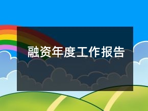 融資年度工作報告