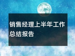 銷售經(jīng)理上半年工作總結(jié)報(bào)告