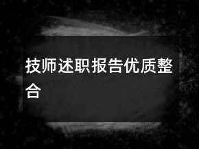 技師述職報(bào)告優(yōu)質(zhì)整合