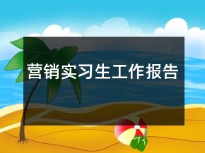營銷實習生工作報告