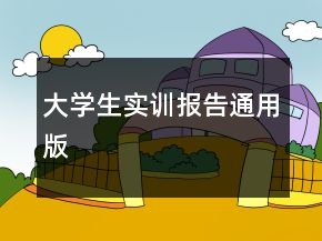 大學(xué)生實訓(xùn)報告通用版