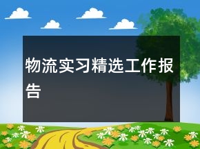 物流實(shí)習(xí)精選工作報(bào)告