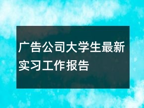 廣告公司大學(xué)生最新實習(xí)工作報告