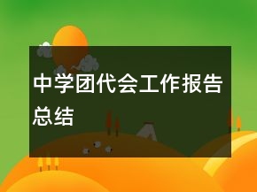中學團代會工作報告總結