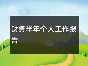 財(cái)務(wù)半年個(gè)人工作報(bào)告