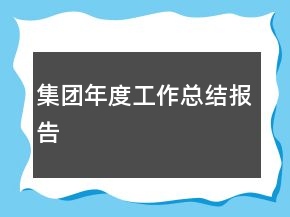 集團(tuán)年度工作總結(jié)報(bào)告