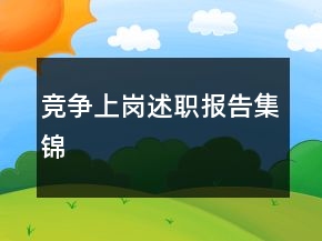 競爭上崗述職報告集錦