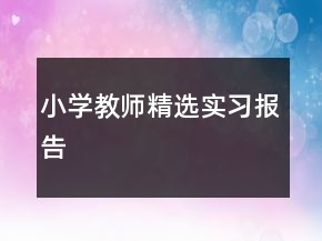 小學(xué)教師精選實(shí)習(xí)報(bào)告