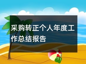 采購轉(zhuǎn)正個人年度工作總結(jié)報告