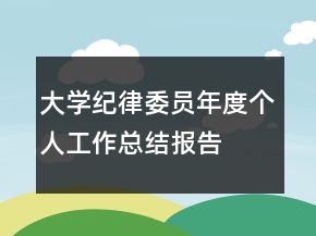 大學紀律委員年度個人工作總結報告