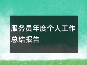 服務(wù)員年度個(gè)人工作總結(jié)報(bào)告
