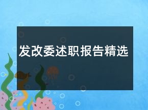 發(fā)改委述職報(bào)告精選