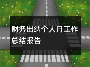財務(wù)出納個人月工作總結(jié)報告
