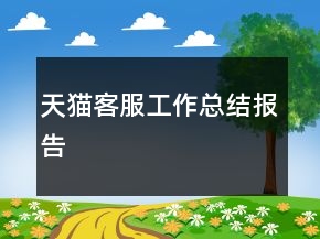 天貓客服工作總結(jié)報告