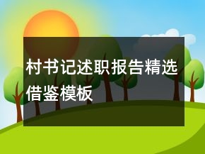 村書記述職報告精選借鑒模板