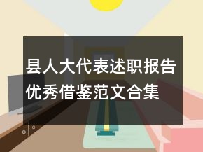 縣人大代表述職報(bào)告優(yōu)秀借鑒范文合集