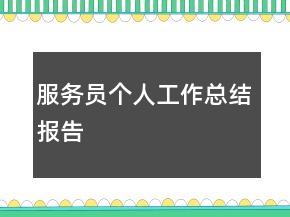 服務(wù)員個(gè)人工作總結(jié)報(bào)告