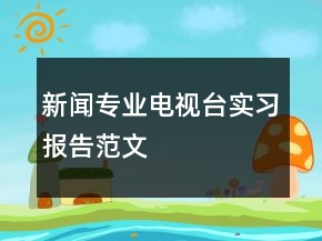 新聞專業(yè)電視臺(tái)實(shí)習(xí)報(bào)告范文