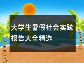 大學(xué)生暑假社會(huì)實(shí)踐報(bào)告大全精選