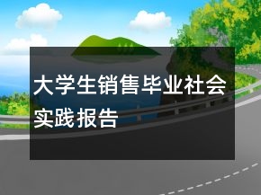 大學(xué)生銷售畢業(yè)社會實(shí)踐報告