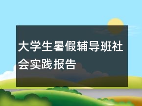 大學生暑假輔導班社會實踐報告