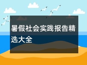 暑假社會實(shí)踐報(bào)告精選大全