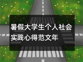 暑假大學(xué)生個人社會實踐心得范文年