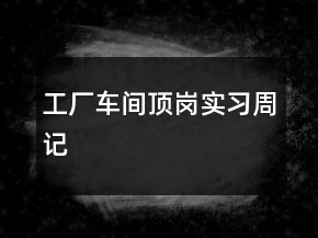 工廠車間頂崗實(shí)習(xí)周記