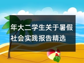 年大二學(xué)生關(guān)于暑假社會(huì)實(shí)踐報(bào)告精選范文